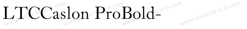 LTCCaslon ProBold字体转换